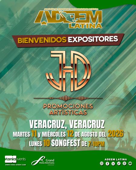 JHD Promociones Artisticas - Bienvenidos Expositores - ADEEM Veracruz 2026